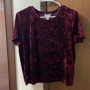 Velvet maroon top